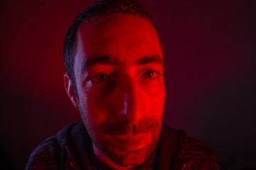 Man with happy smiling facial expression