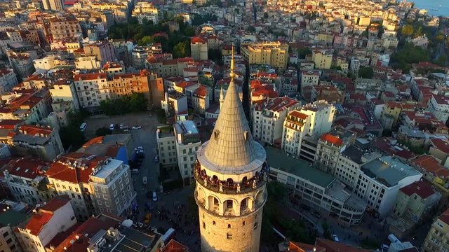 Galata Kulesi Havadan Video G&ouml;r&uuml;nt&uuml;s&uuml;