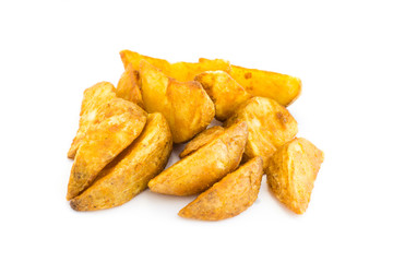 kartoffelecke kartoffelecken kartoffelsnack kartoffelspalte kartoffelspalten isoliert freigestellt...