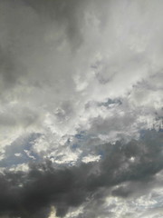 Cloudy sky.