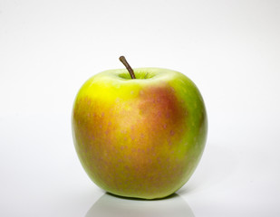 Green apple on a white background