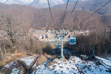 funicular railway cable car ski resort 