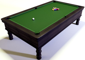 A 3d illustration of a snooker.