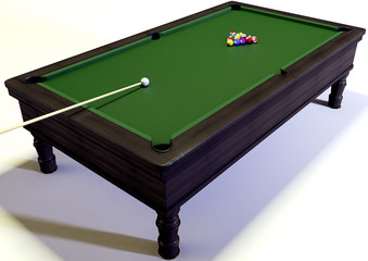 A 3d illustration of a snooker.
