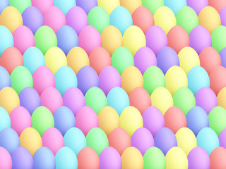 Fototapeta na wymiar Easter eggs background cartoon style smooth colors 1