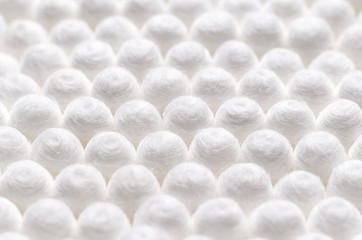 Cotton sticks close-up background texture