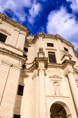 Fototapeta na wymiar pantheon national in lisbon, details of the facade of the pantheon national in lisbon, alfama