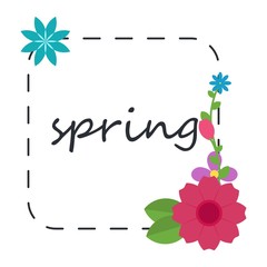 Spring Vector Template Design