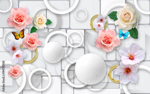 Abstract Flowers 3d Rendering Stock Photo And Royalty