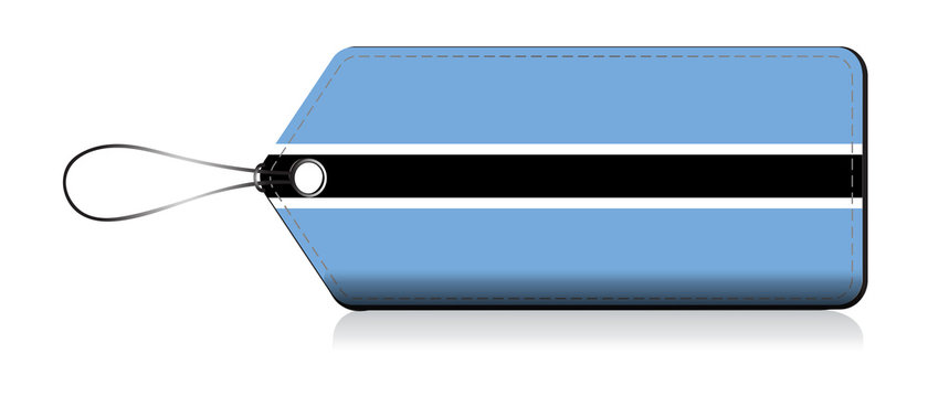 Botswana flag lable, Label of product made in Botswana