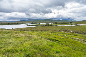 Fototapeta na wymiar Glen Coe valley landscape, Higlands, Scotland, Britain