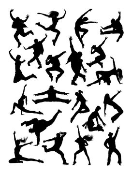 Dancer silhouette. Good use for symbol, logo, web icon, mascot, sign, or any design you want.