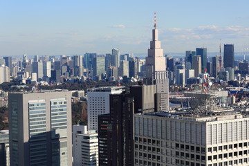 Fototapeta na wymiar 高層ビル群の建ち並ぶ東京の風景