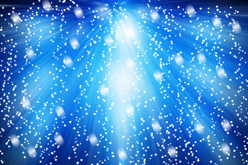 snow abstraction on blue background