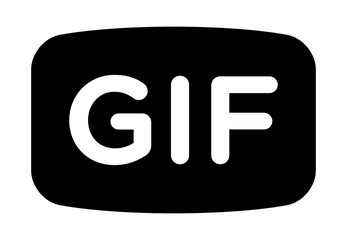 Animated GIF image or graphics interchange format flat vector icon for apps and websites