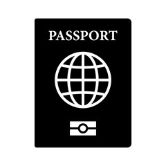 United States international travel passport document flat vector icon