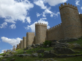 Muralla de Ávila, Patrimonio de la Humanidad. Ciudad de Avila en la comunidad autónoma de Castilla y León (España)