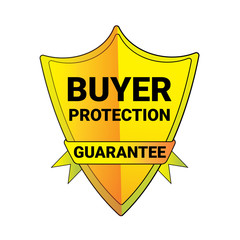 Seal Buyer Protection Guarantee Shield Logo Isolated Badge Icon Vector Illustration
