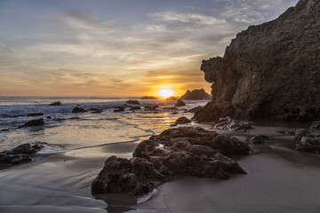 Sunset in El Matador Beach, California