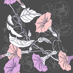 Seamless pattern  with flowers