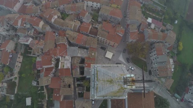 Aerial view of St Blaise church steeple top