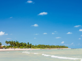 Beach view on a summer day