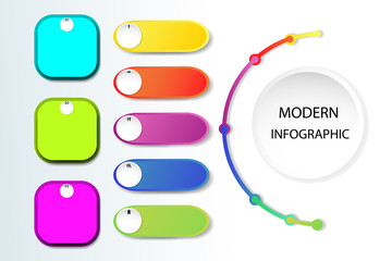 Obraz premium business info graphic design flow charts vector illustration white and marketing icons used for workflow layout web template. concept diagram option step 5