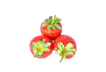Strawberry on white background