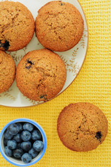 Blueberry bran muffins