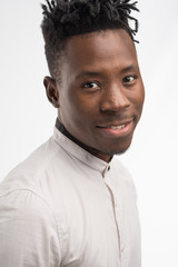 Obraz premium black man on a white background