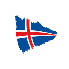 Iceland flag, vector illustration