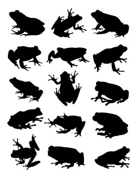 Frog silhouette. Good use for symbol, logo, web icon, mascot, sign, or any design you want.