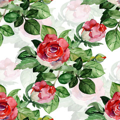 Naklejki  Seamless pattern roses   