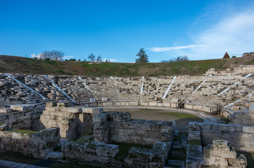The ancient amphitheater in the Greek town of Larissa (central Greece)