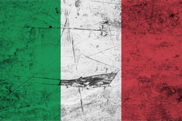 Italian flag grunge background