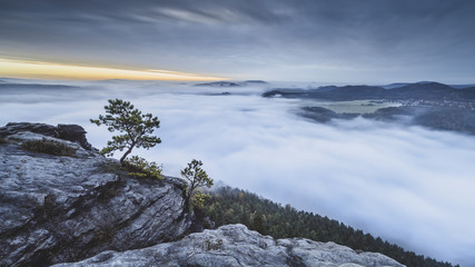 Liliensteinaussicht zum Sonnenaufgang Sächsische Schweiz © Ronny Behnert