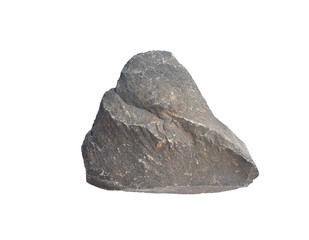 tones isolated on white background.Big granite rock stone,rock stone isolated on white background.