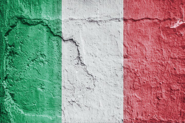 Italian flag grunge background