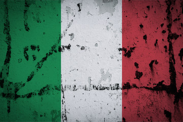 Italian flag grunge background