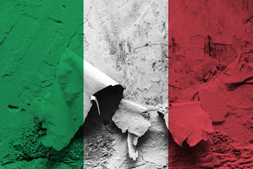 Italian flag grunge background