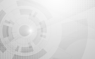 Abstract grey and white gear and tech geometric design background