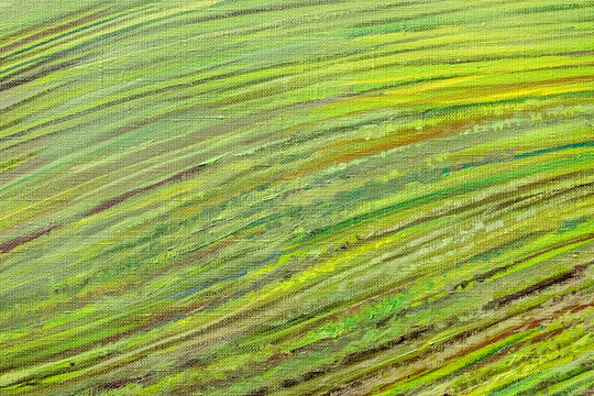 vibrant canvas hand painted green background with brush strokes