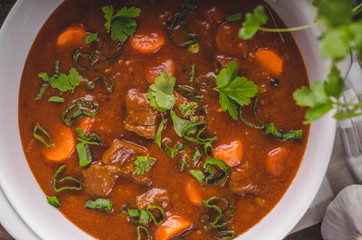 Beef stew with carrots