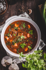 Beef stew with carrots