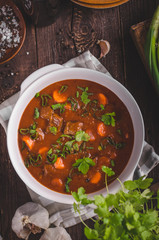 Beef stew with carrots