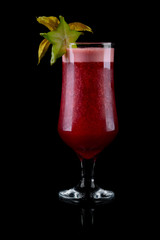 alcoholic cocktail on a black background with insulation
