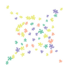 Confetti Background Pattern. Puzzle pieces and big ideas design, vector illustration graphic
