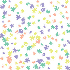 Confetti Background Pattern. Puzzle pieces and big ideas design, vector illustration graphic