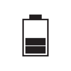 50 percent full battery charge icon vector illustration. Free royalty images.