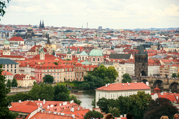 Obraz premium Prague aerial view
